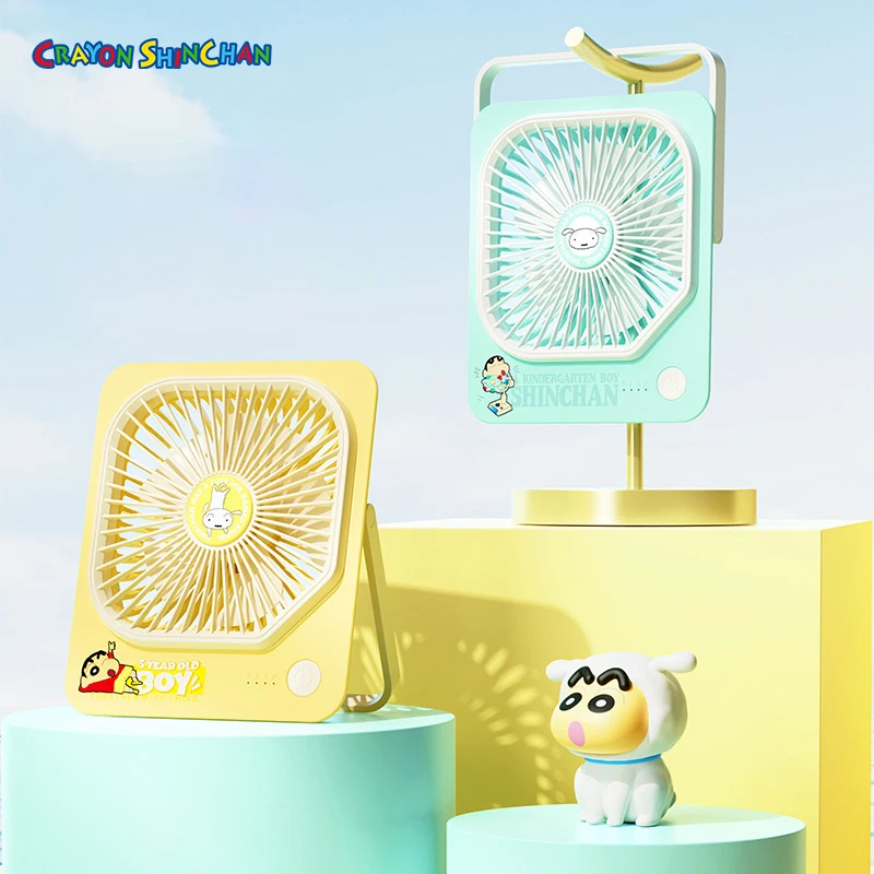 

Настольный вентилятор Crayon Shin-Chan Kawaii, Милый Летний выпуклый мультяшный ультратонкий вентилятор с сильным ветром, зарядка через Usb, подарки