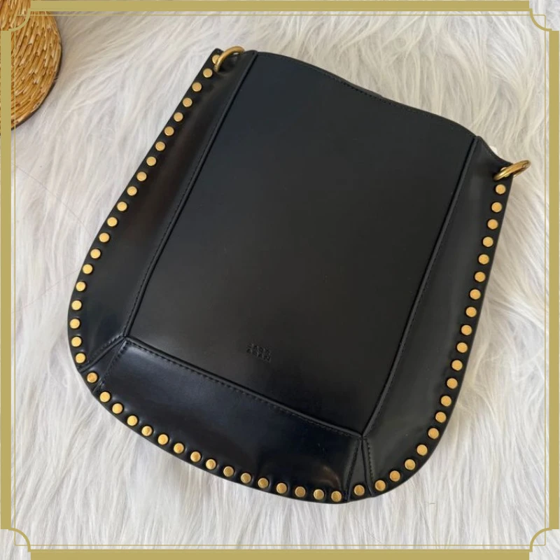 

2026 Personality Rivet Bag One Shoulder Crossbody Personality Fashion Advanced Sense Bucket Bag with Box Women