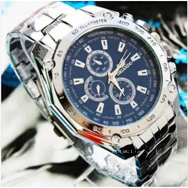 Man Watches Quartz Silver Color Stainless Steel Wristwatch Male Fashion Classic Dress Business Watch Masculino Watch Men