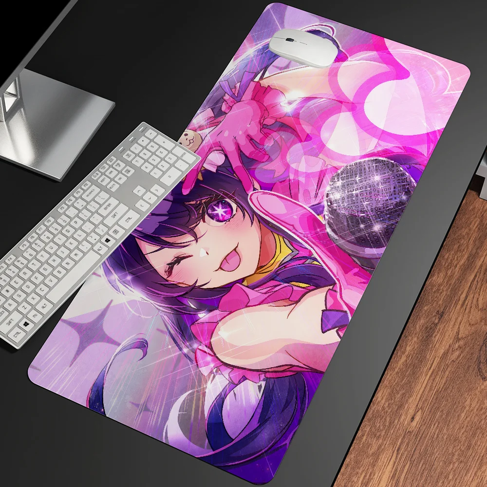 Anime Oshi No Ko Mousepad Large Gaming Mouse Pad LockEdge Thickened Computer Keyboard Table Desk Mat