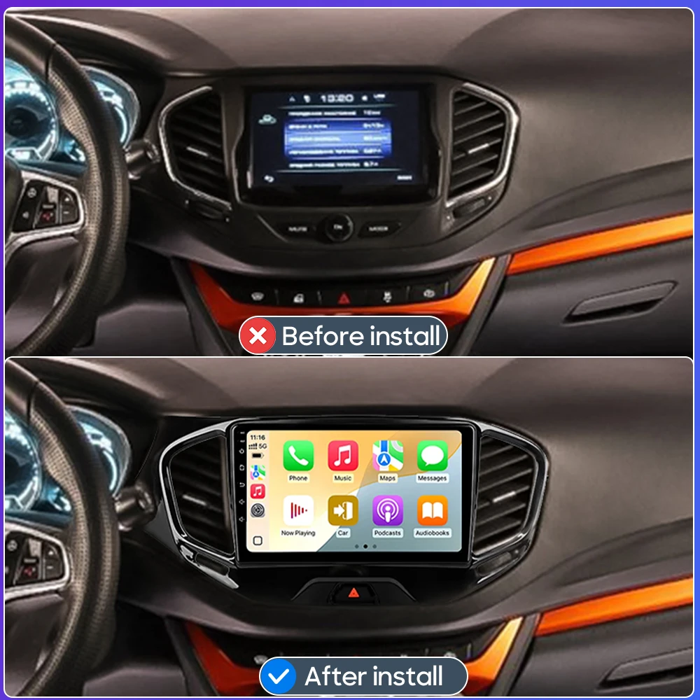 For LADA Vesta C-ross Sport 2015 - 2022 Car Radio Head Unit Android 15 Carplay Multimedia Player GPS Navigation Audio Camera DSP