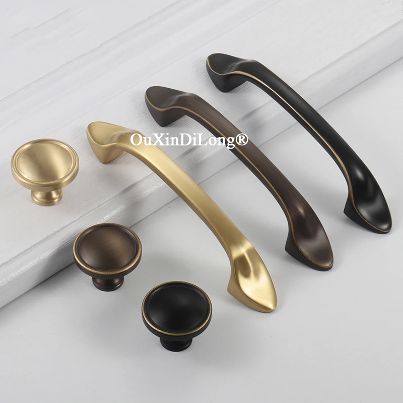 Classic 10PCS Solid Pure Brass Antique Furniture Pulls Handle Drawer Pulls Cupboard Wardrobe Kitchen Shoe TV Cabinet Pulls Knobs