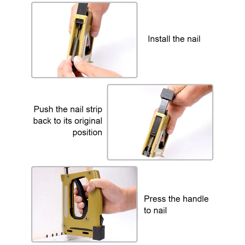 1 PCS Metal Metal Handheld Stapler Industrial Art Photo Frames Stapler Portable Nail Tracker Framing Tool