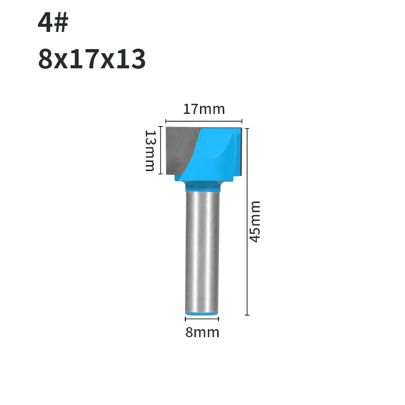 

For Woodworking Milling Cutter Face Mill End Mill Ф10-32mm 8MM Shank Blue Cleaning Bottom Bit Router Bit Carbide Cutters