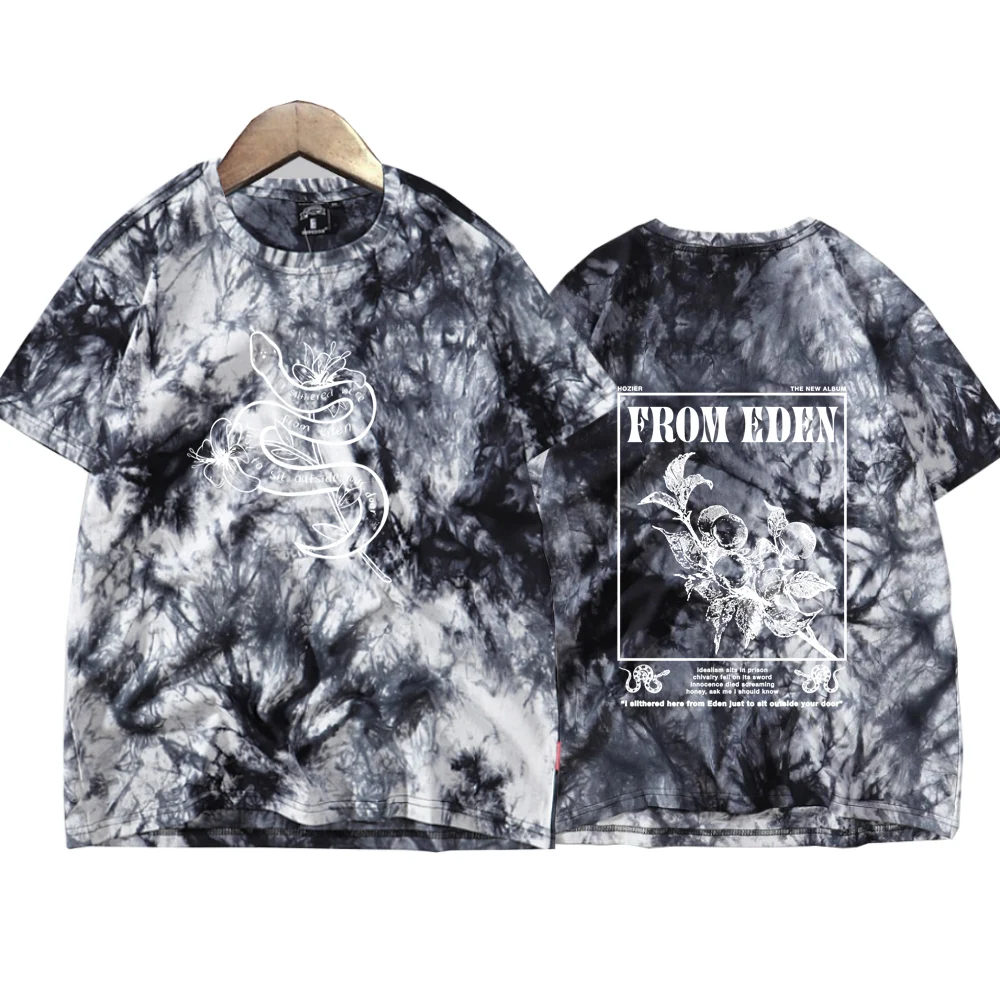 Hozier Hozier From Eden 2024 Tie Dye Shirts  Man Woman Harajuku Summer Casual Tee Tops Regular Unisex Printing Oversized T Shirt