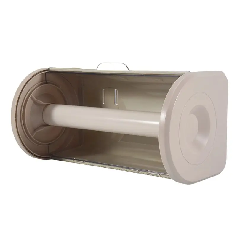 [ABFI!】 Bathroom Paper Towel Organizer Large Roll Wall Mount Holder With Clear Dustproof Cover Modern Tissue Dispenser Storage A
