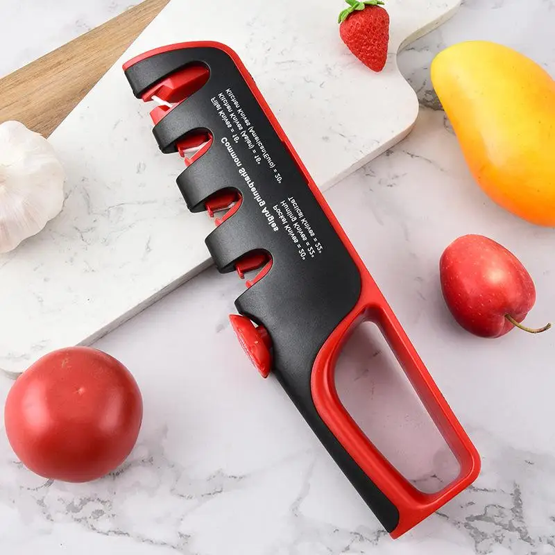 Scissors Knives Grinder Whetstone Tool 4-in-1 Knife Sharpener Professional Kitchen Grinding Machine Adjustable Angle