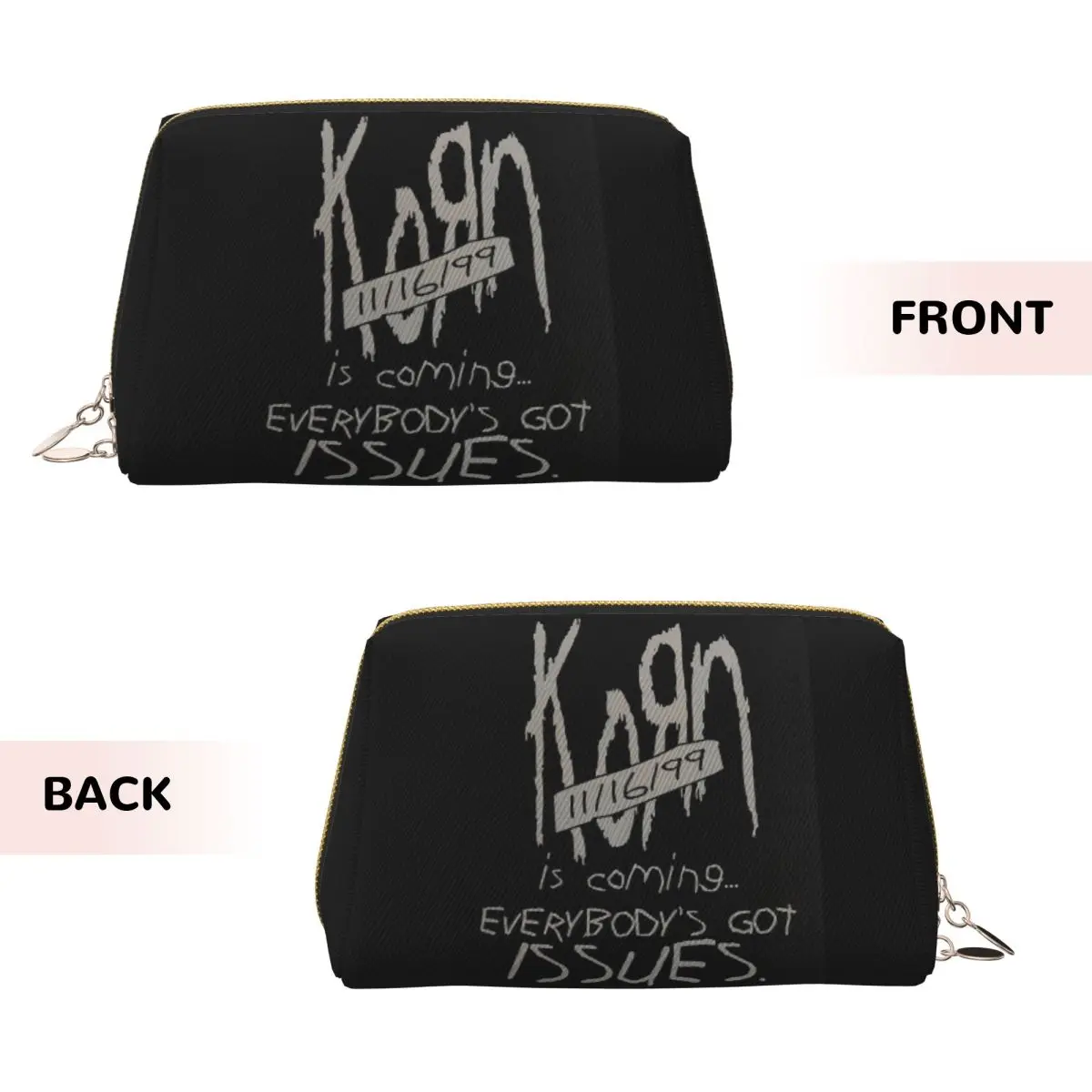 Rock Band Korn Follow The Leader 20Th Anniversary Merch Women Cosmetic Bags Travel Makeup Organizer Pouch Toiletry Storage