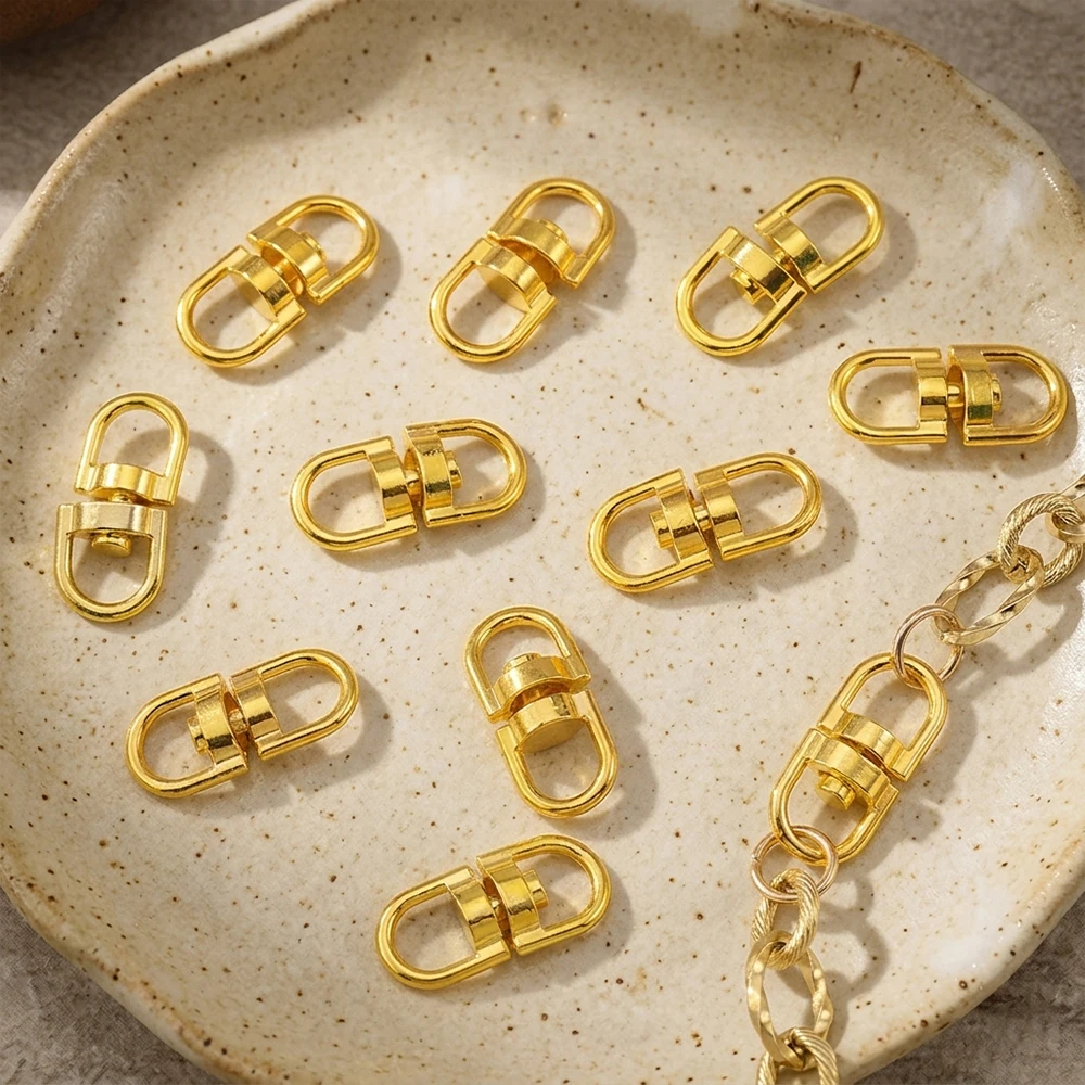 

20pcs Metal Swivel Hook Lobster Clasp Keychain Connectors For Lanyards Paracord Handbag Bag DIY Jewelry Making Accessories Craft