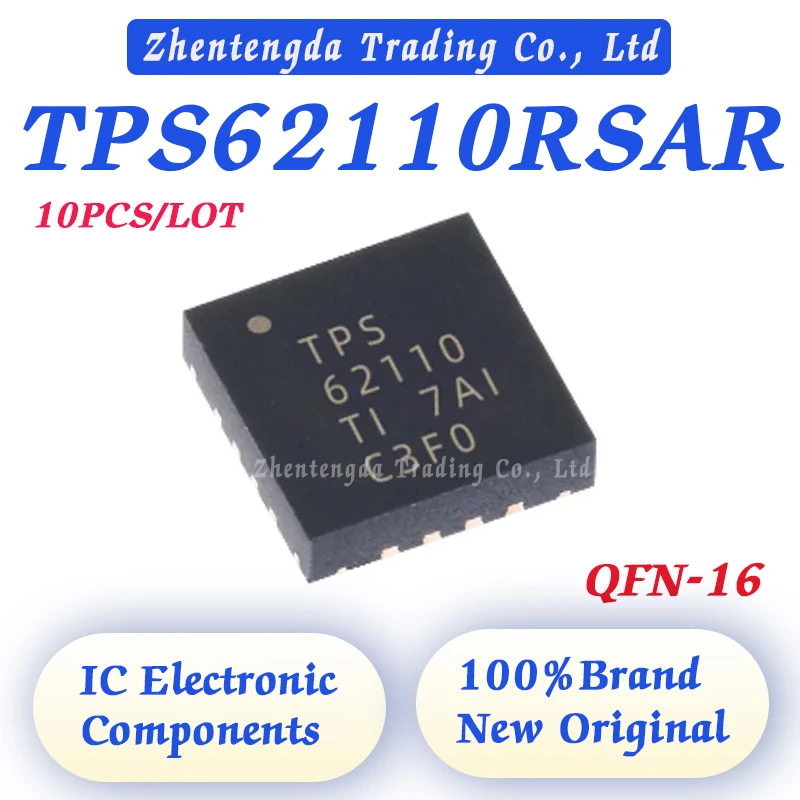 

10PCS/LOT TPS62110RSAR TPS62110 TPS IC REG BUCK ADJ 1.5A 16QFN