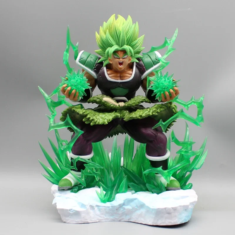 

26cm Dragon Ball Gk Rage Broli Anime Figures Super Saiyan Offensive Stance Statue Model Desktop Decoration Childrens Toys Gifts