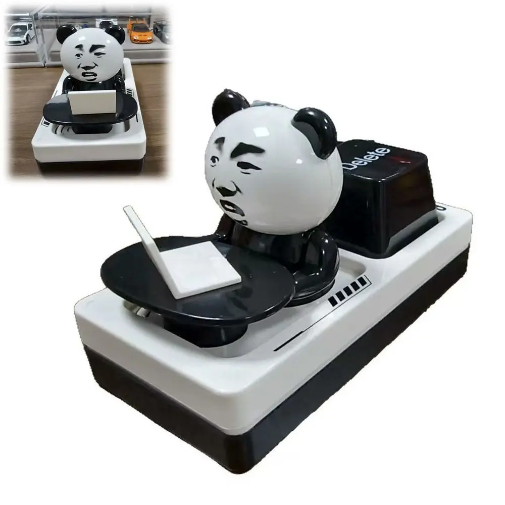 Gifts Relief Stress Panda Head Flipping a Table Ornament with Sound DIY Keyboard Funny Keys Button Toy Keyboard Clicker Toy