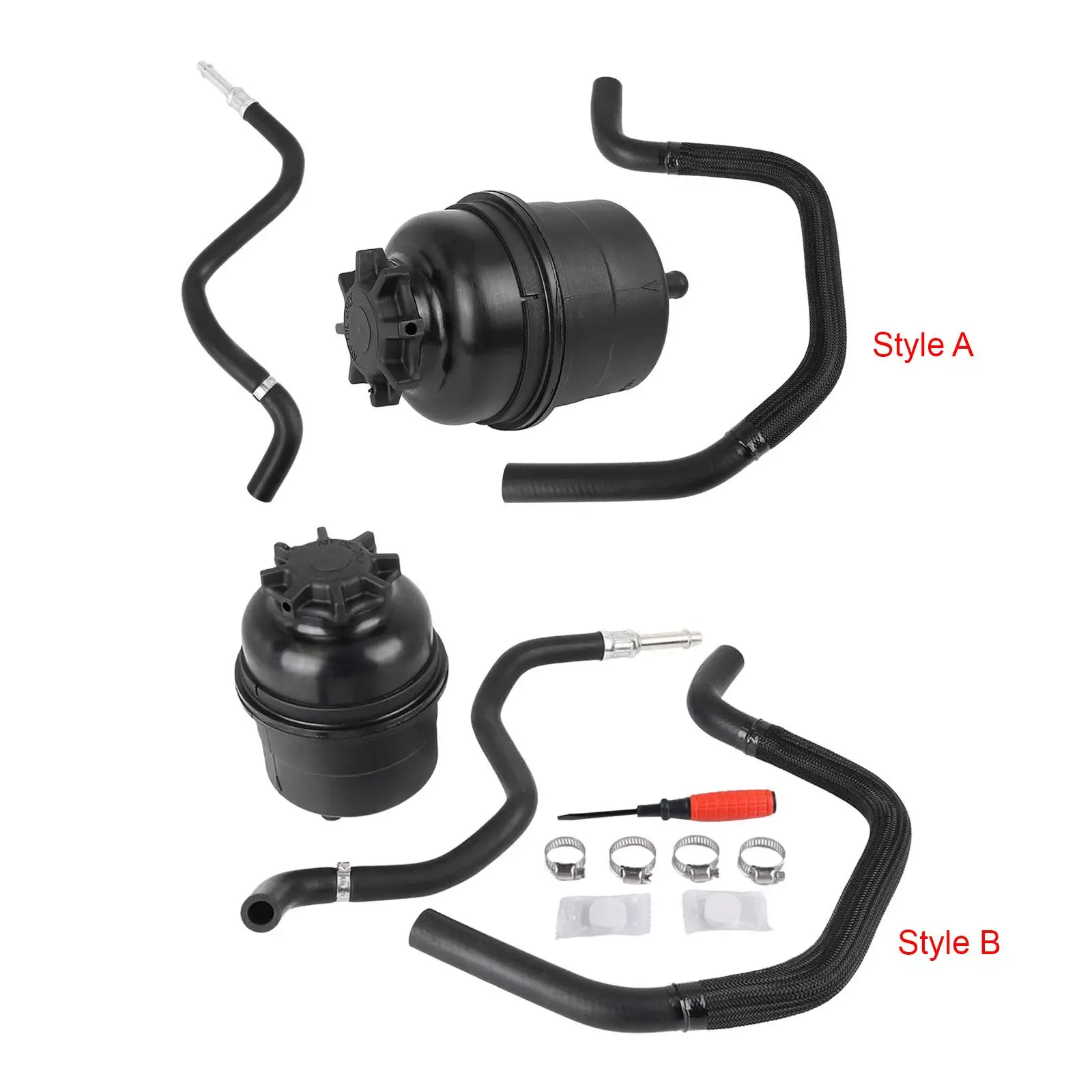 Power Steering Fluid Reservoir and Hose Line Set for BMW E38 E39