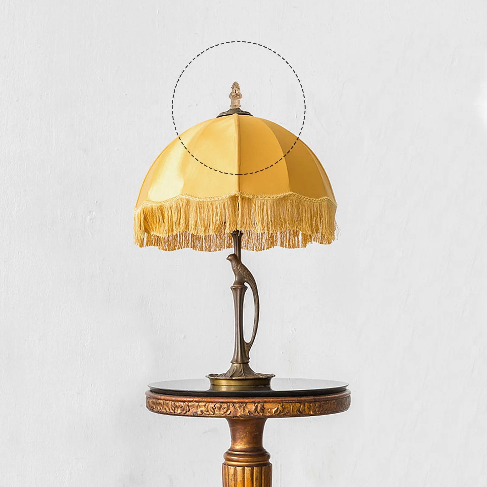 2Pcs Horn Frame Lamp Finials Decorative Screw on Lamp Shade Bracket for Table Floor Desk Lamps Vintage Light Accessories