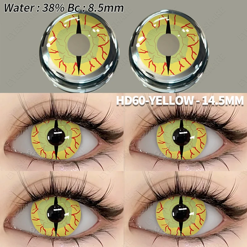 EYESHARE 1Pair Cosplay Lenses Color Contacts Lenses for Eyes Lenses Blue Halloween Lenses Anime Accessories Eyes Contact Lens