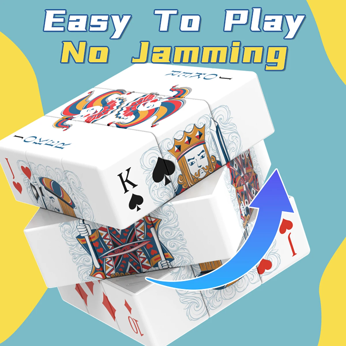 المكعب السحري 3x3x3 الأشعة فوق البنفسجية المطبوعة لعبة البوكر الحجم الملك تخفيف التوتر لغز تويست سريع لعبة المهنية لعبة أطفال هدية