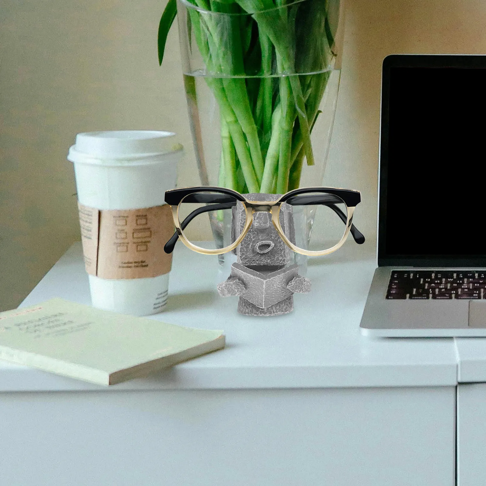 Resin Eyeglasses Holder Stand Desktop Decoration Gift Idea for Friends Family Colleagues Resin Glasses