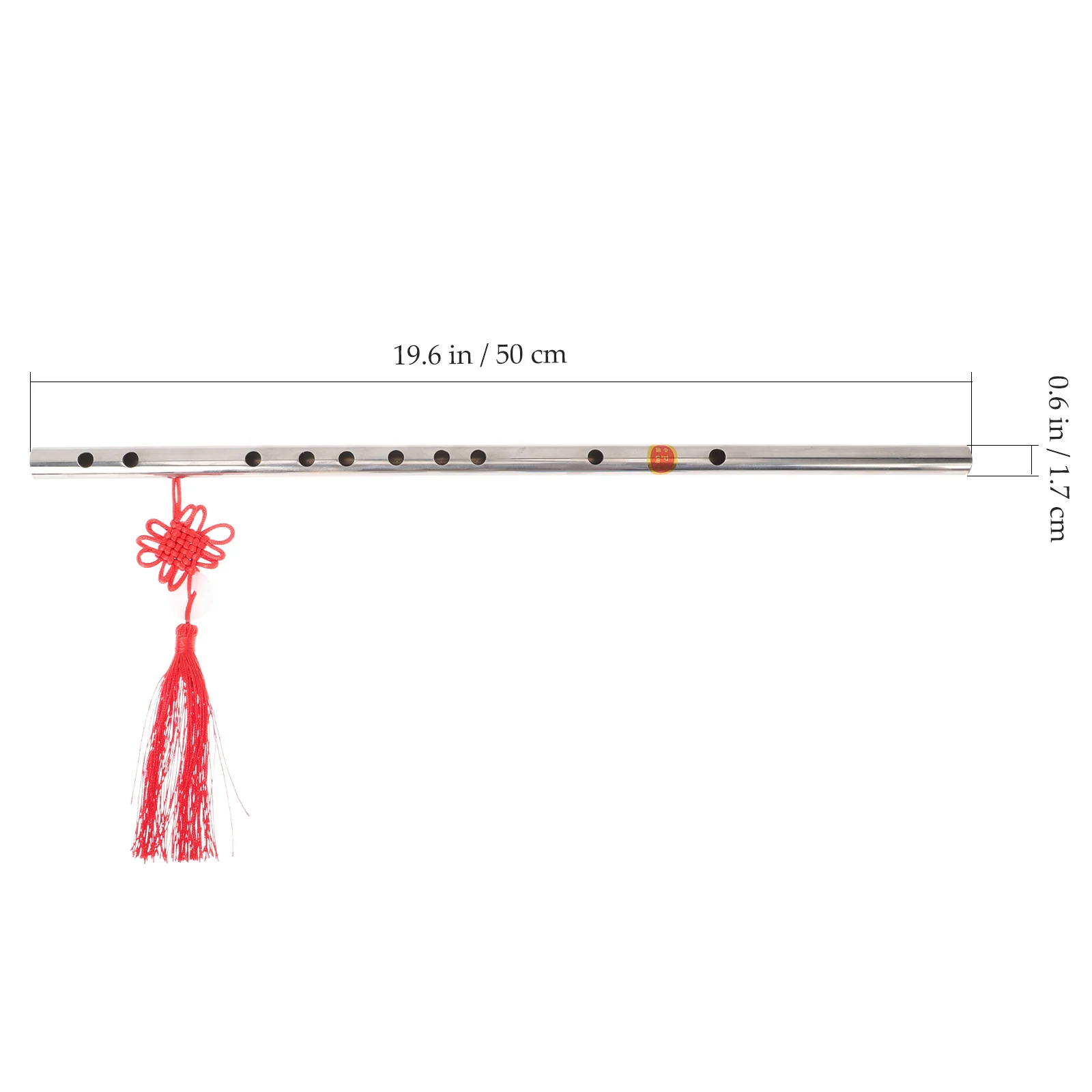 1 Set F Key Stainless Steel Flute Portable Metal Musical Instrument For Beginners Students Kids Practice Lightweight Chinese