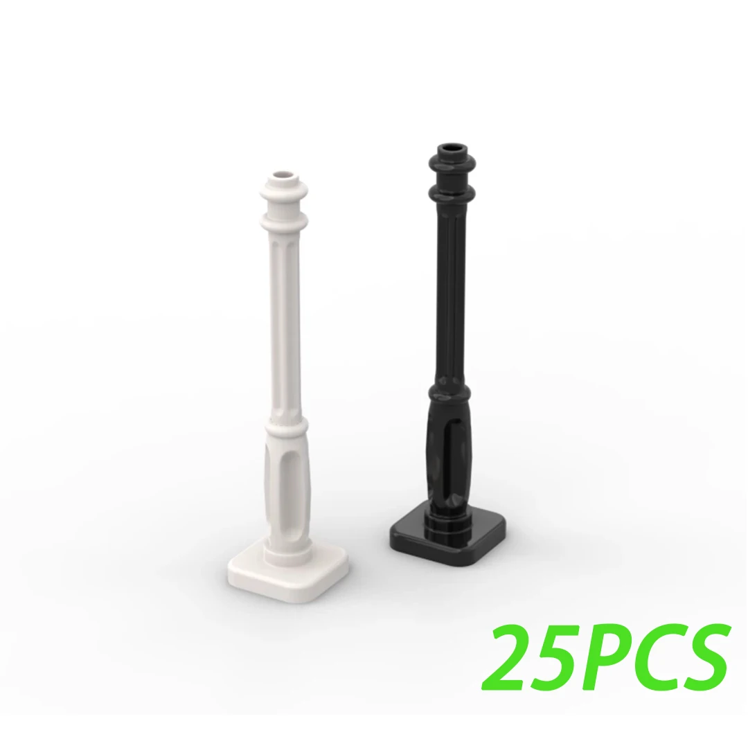 MOC City Modular Part 11062-2039 Support 2x2x7 Lamp Post 4 Base Flutes Building Blocks Kit 50g/25PCS Street View Puzzle Toy