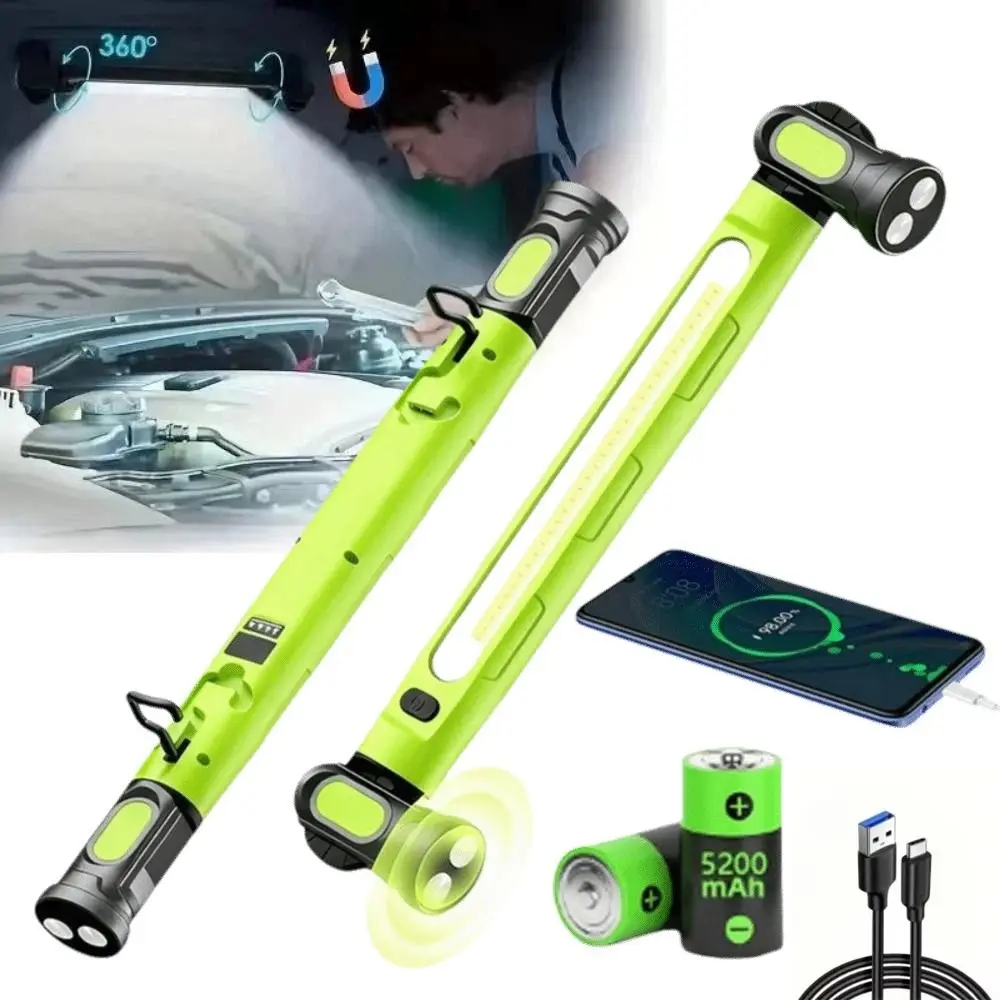

Super Bright LED Work Light Rotating Magnetic Base Rechargeable Magnetic Work Inspection Lamp Durable Portable