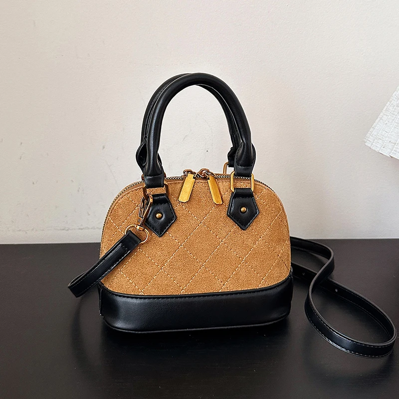 

Classic Female Bag Famous Brand Shell Handbag Vintage Faux Suede Shoulder Crossbody Bag For Women 2025 Autumn Winter Bolsas