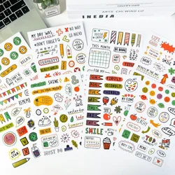 240pcs scrapbook to-do list plan cartoon style graffiti stickers mobile diary computer stickers toys