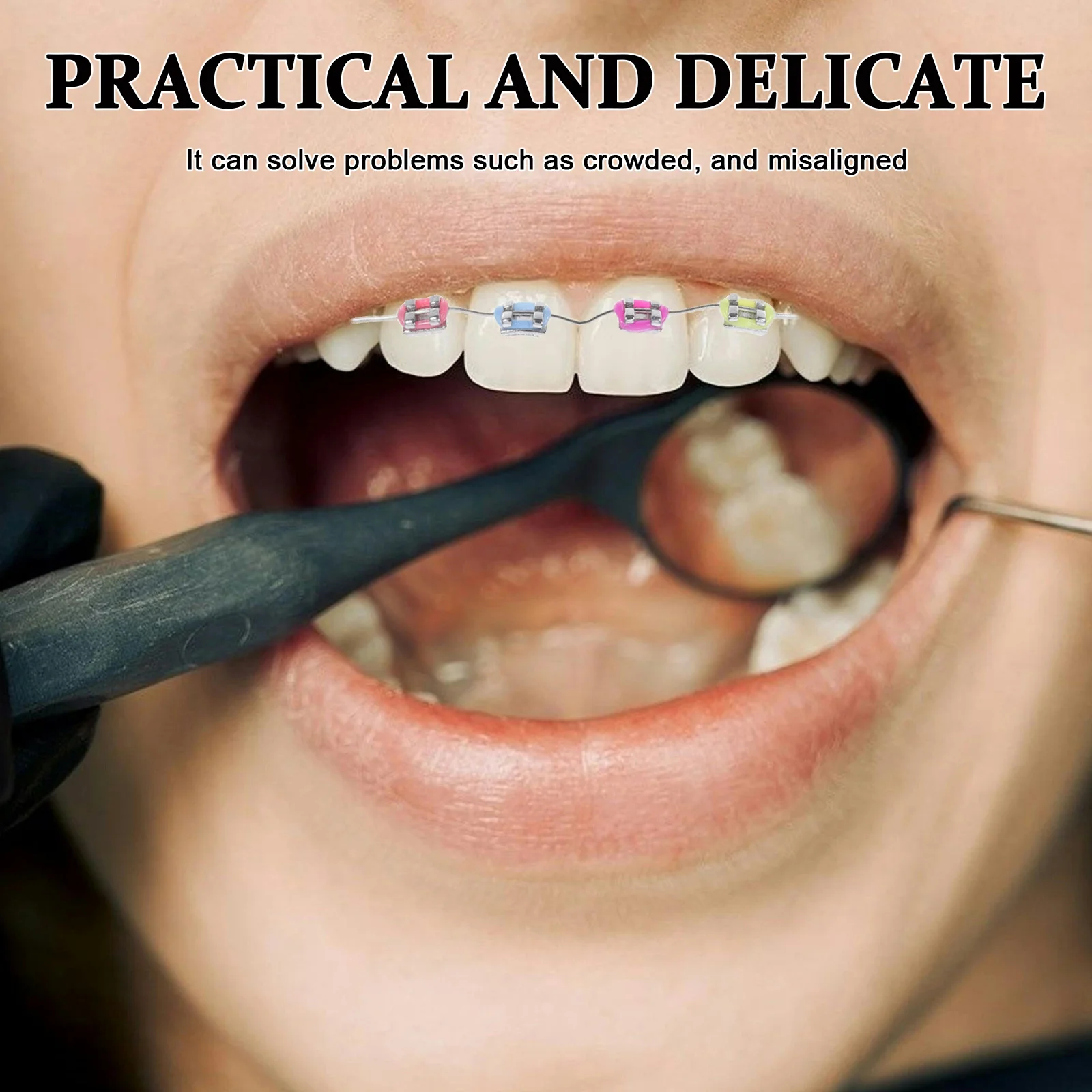 

Металлический кронштейн для практики выпрямления зубов, обучающие стоматологические инструменты, временное украшение для зубов, обучение уходу за полостью рта