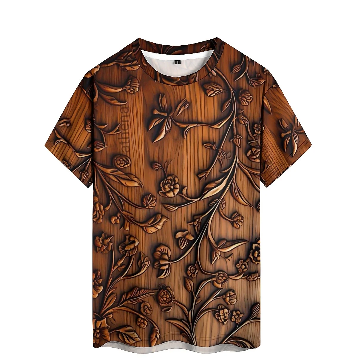Business and Leisure Men's 3D Printed Short Sleeve T-shirt for Daily Commuting in Europe and America, Breathable and Comfortable