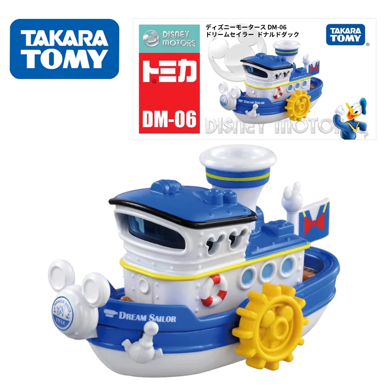 

TAKARA TOMY Tomica DM-06 Donald Duck Cruise Ship Sailor Cart Alloy Cars Toys Motor Vehicle Diecast Metal Model Gift for Children