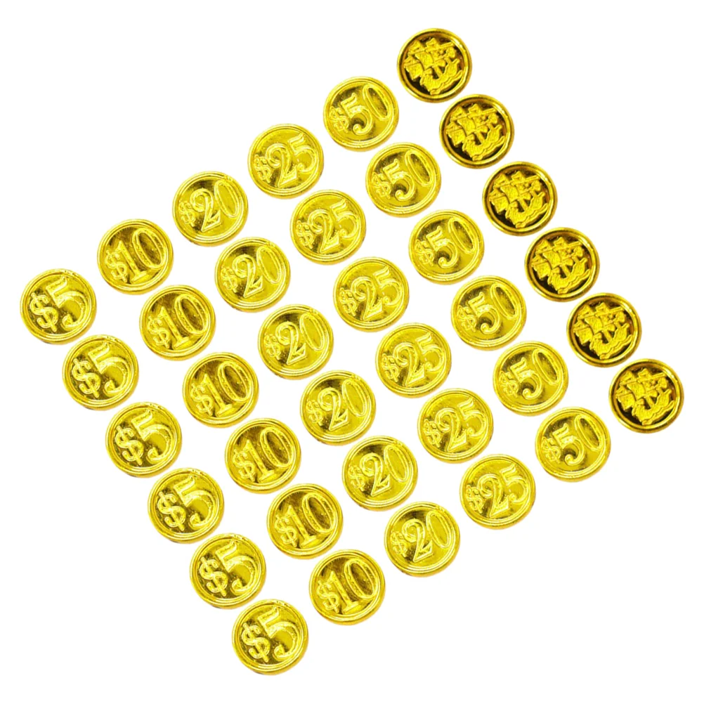 48 Pcs Pirate Gold Coin Toy Token Cpins Priate Money Baby Toys Party Favors Professional Coins Treasure Plaything Cute Child