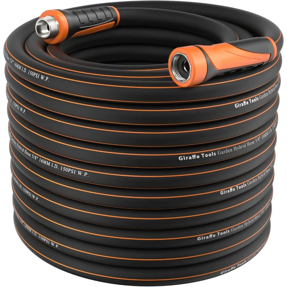 

Giraffe Tools Garden Hose 100ft x 5/8", Water Hose Heavy Duty, Flexible, Lightweight Hybrid Hose with Swivel Handle