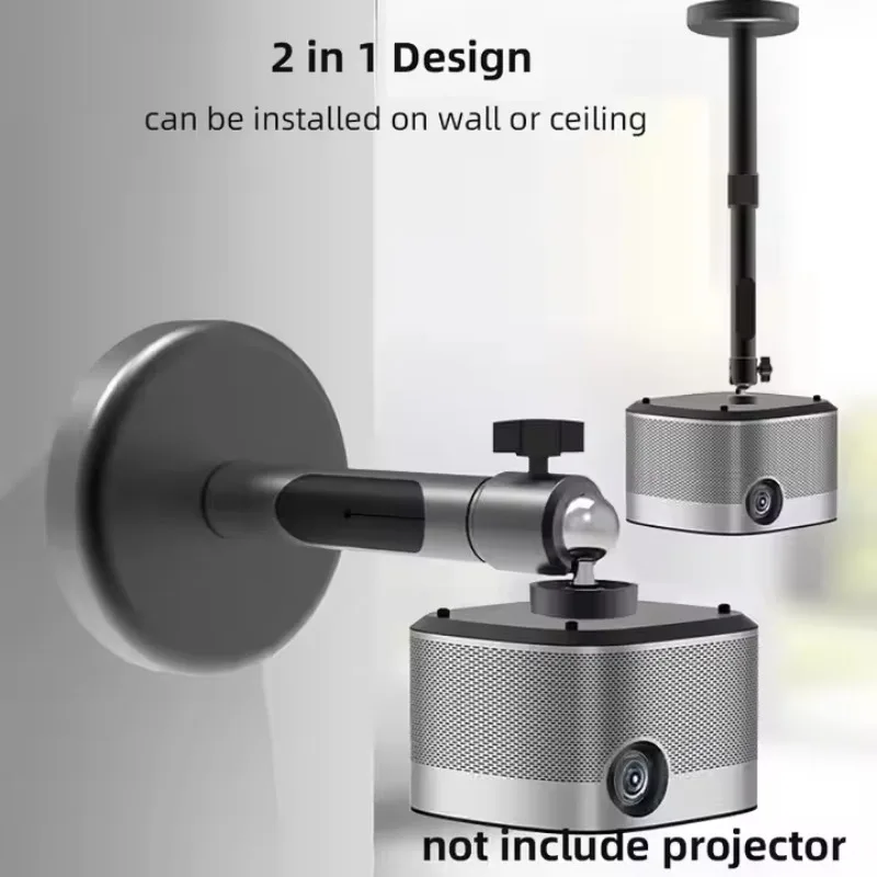 Popular Wall Ceiling 2 in 1 Universal Projector Bracket Mount, 1/4 Screw Adjustable Length 10 KGS Heavy Duty Beamer Bracket