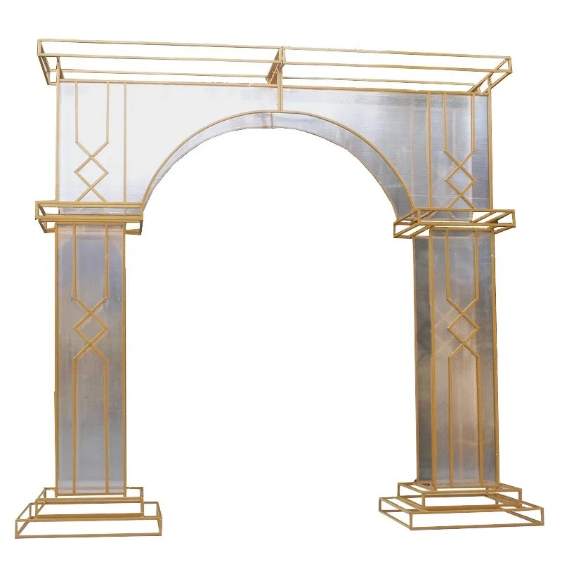 Wedding props, sun film arch golden Chinese background ornament