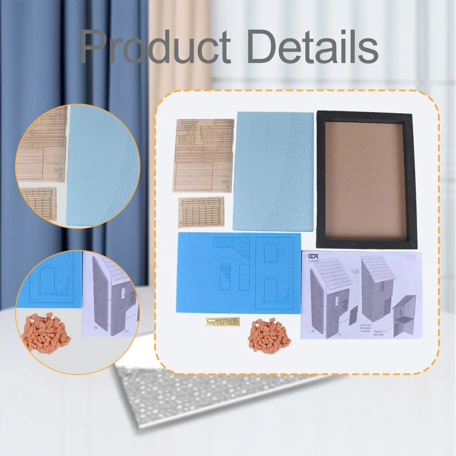 Kit de modèle de construction, Micro paysage, bricolage, mousse de bois, ornement Premium, non peint, aménagement paysager inachevé, modèle d'architecture, 1/35