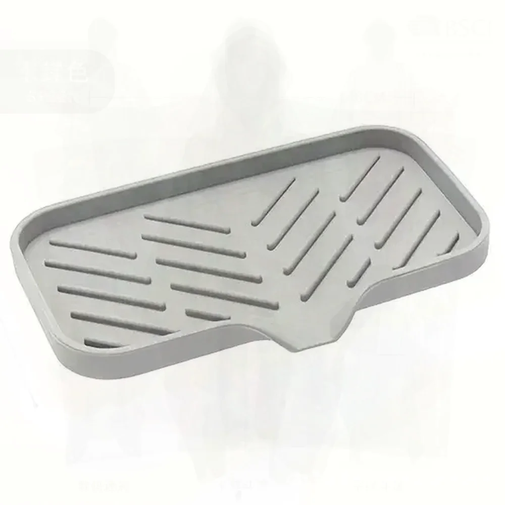 

Creative Silicone Self-Draining Soap Rack Non-Slip Sink Soap Dish with Sponge Tray Punch-Free Kitchen & Laundry Table Soap