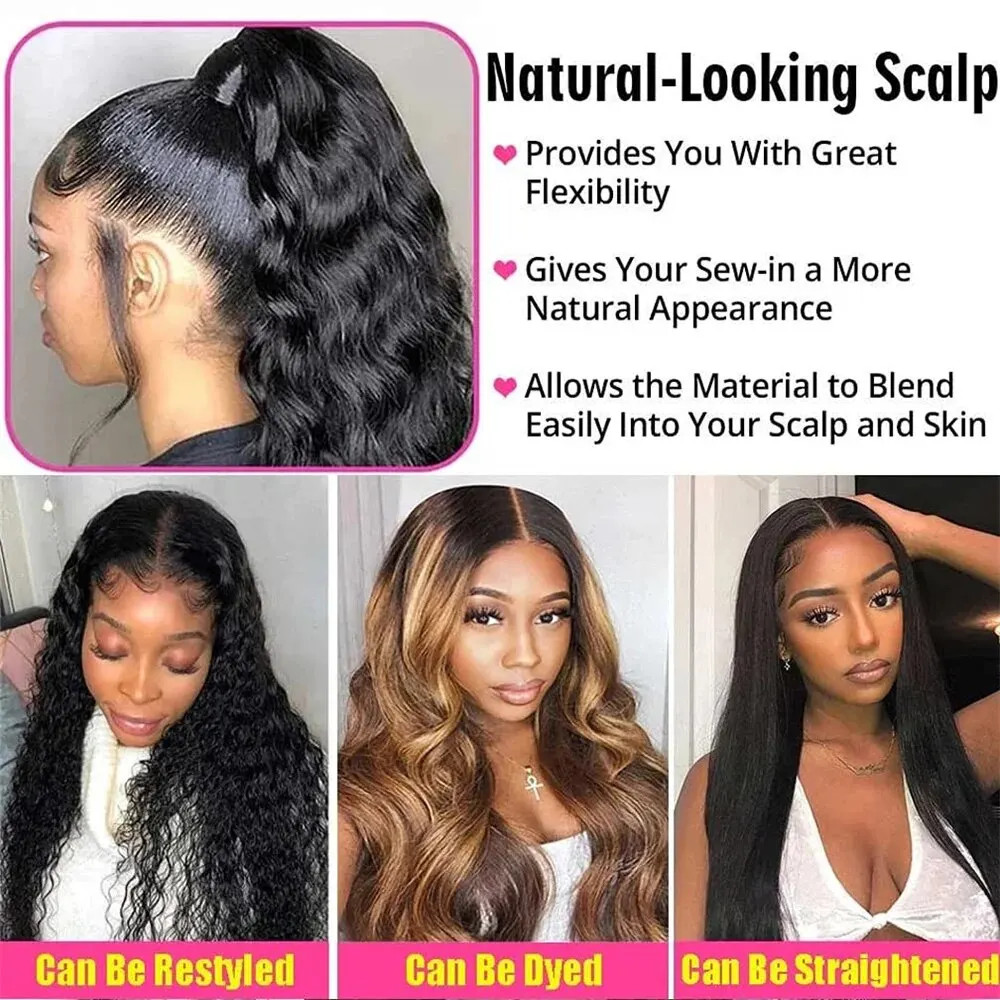 Heyju wig 13x6 HD Lace Frontal Wig 13x4 Lace Front Human Hair Wigs For Black Women  Body Wave Lace Front Wig Brazilian Hair Wig image 5