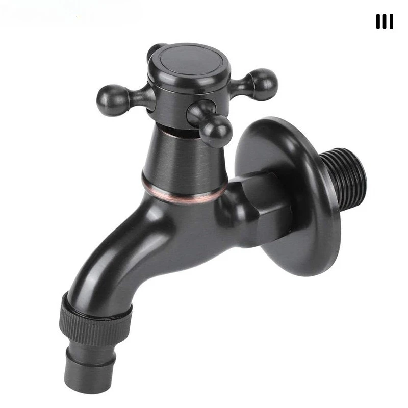 

Уличный садовый кран для холодной воды, цельномедный быстрооткрывающийся излив для хозяйственной раковины, кран с одним входом и двумя выходами, двойного назначения