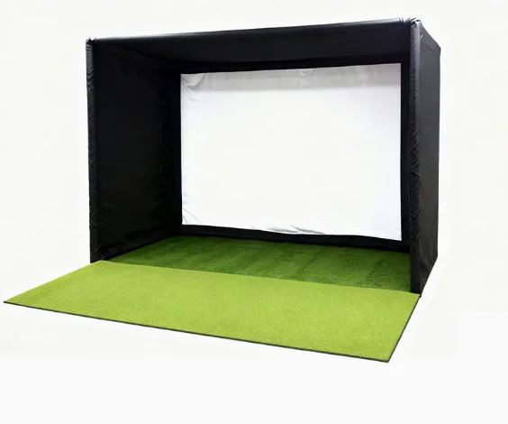 Golf simulator double curtain indoor practice net cage with frame practice net suit