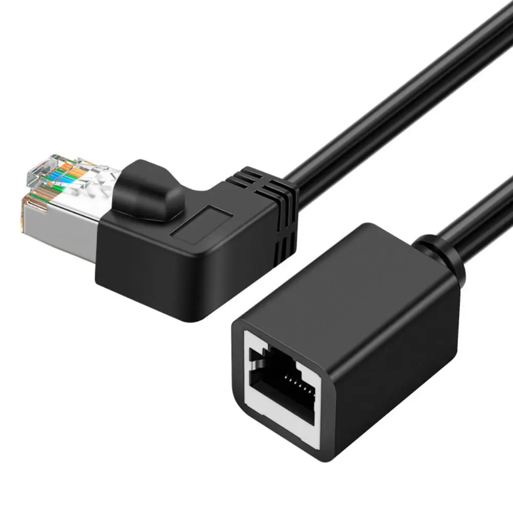 LAN-Kabel, Stecker auf Buchse, Netzwerkkabel, 90 Grad, RJ45-Kabel, CAT6-Netzwerkkabel, Netzwerk-Verlängerungskabel, Cat6-Ethernet-Kabel