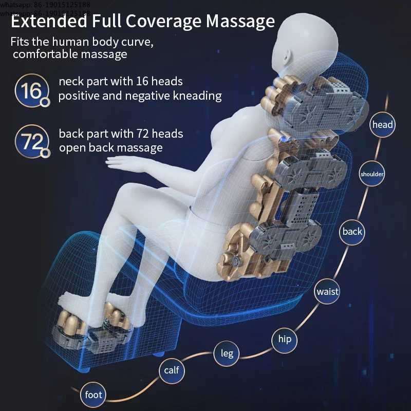 Upgrade Electric Full Body Massage Chair Neck Back Waist Leg Infrared Heating Vibration Kneading Shiatsu Cushion Seat Relaxation