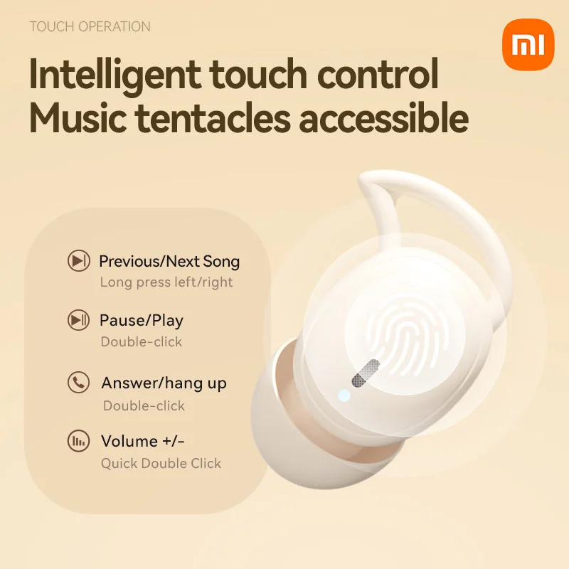 

Xiaomi M72 Sleeping Earbuds Wireless Bluetooth5.4 Earphone Touch Control Headset HiFi Sound Sport Waterproof Headphones With Mic