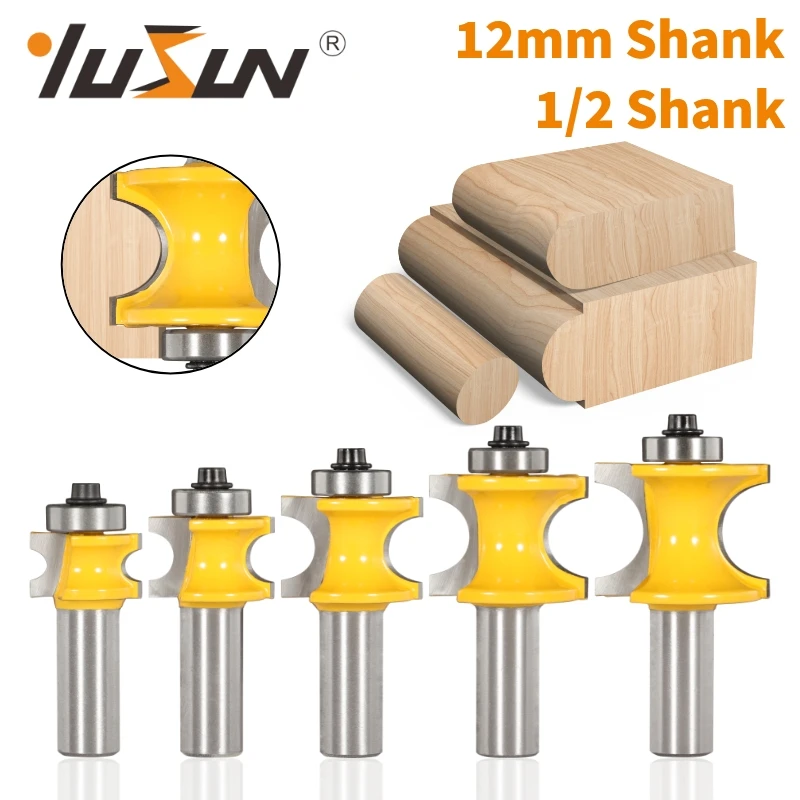 YUSUN  12MM 12.7MM Shank Bull Nose Radius Bit Router Bit Woodworking Milling Cutter For Wood Tools