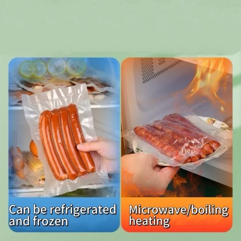 أكياس تغليف مفرغة للأغذية 100 قطعة أكياس مكنسة الطعام الفارغة لسدادة الطعام الطازج حفظ أكياس التعبئة والتغليف تخزين طويلة