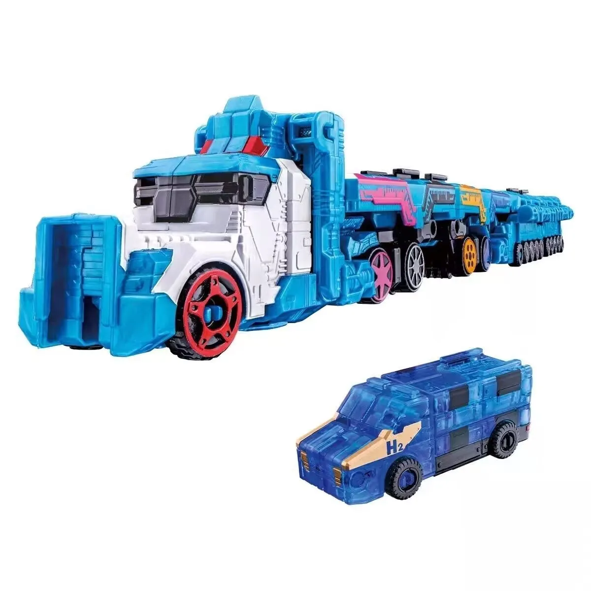 Bandai DX Blast Ranger Champion Car Trailer Transporter Final Transformation Fit Set Actionfiguren Gesammeltes Robotermodellspielzeug