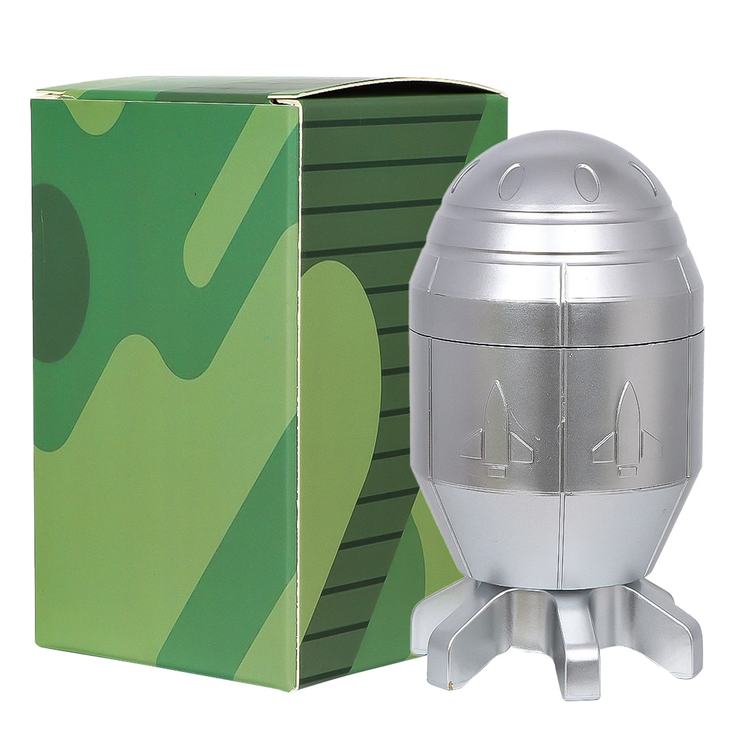 Grinder cohete plateado