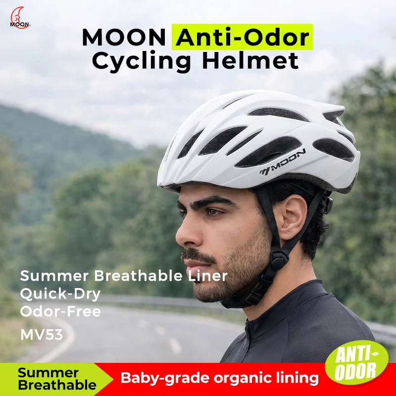 

MOON InMold Road Cycling Helmet for Adults–PC+EPS Construction, Lightweight Sports Bicycle Helmet for Maximum Comfort and Safety