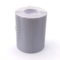 5cmX3m Back Glue Crystal Color Grid Bicycle Contour Car Sticker Warning Sticker Reflective Strip Tape