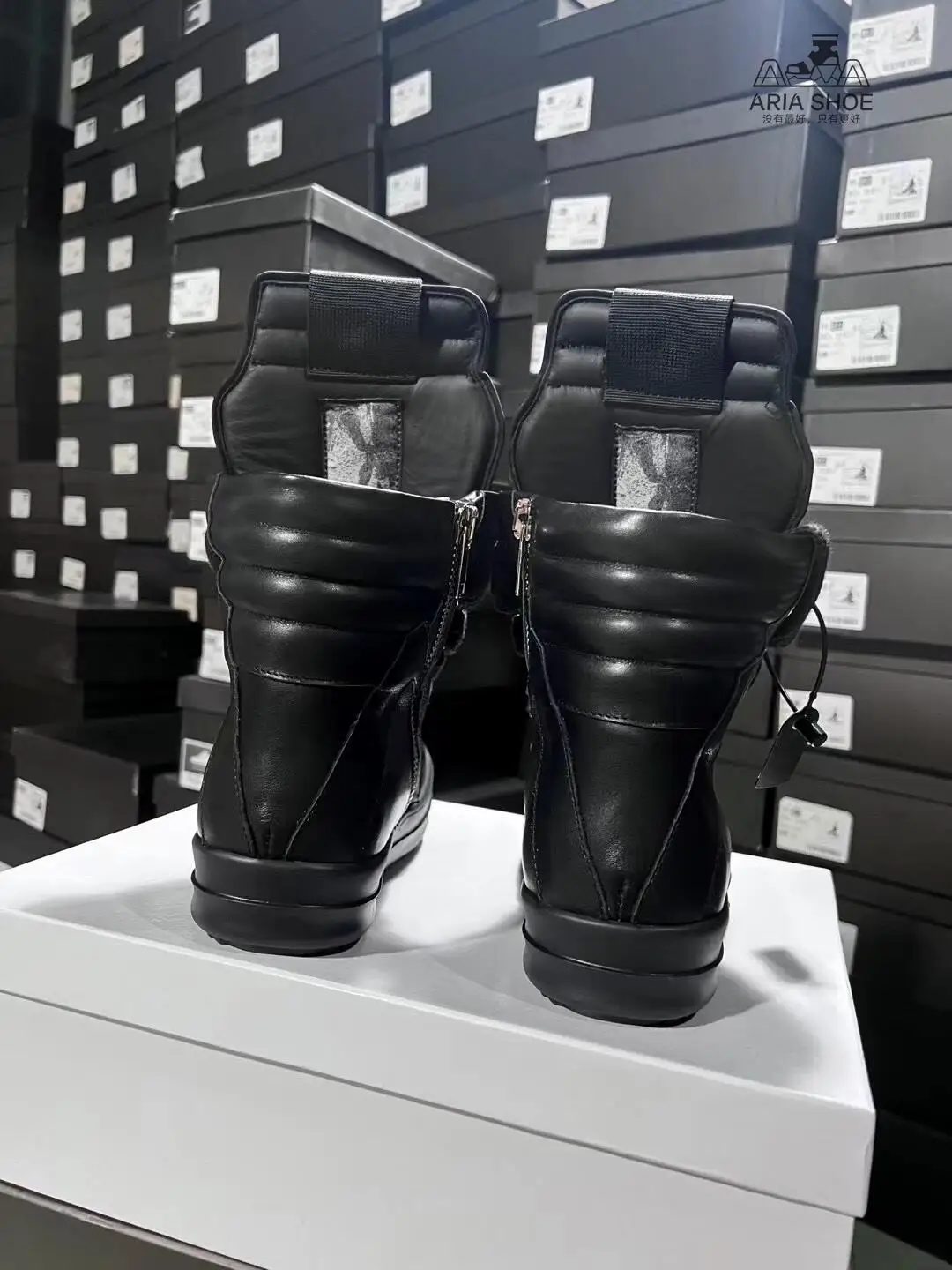 العلامة التجارية الرجال حذاء كاجوال عالي الجودة النساء حذاء رياضة أسود حذاء بوت بطول الكاحل جلد طبيعي موضة سميكة وحيد شقة البريدي حذاء مصمم #3