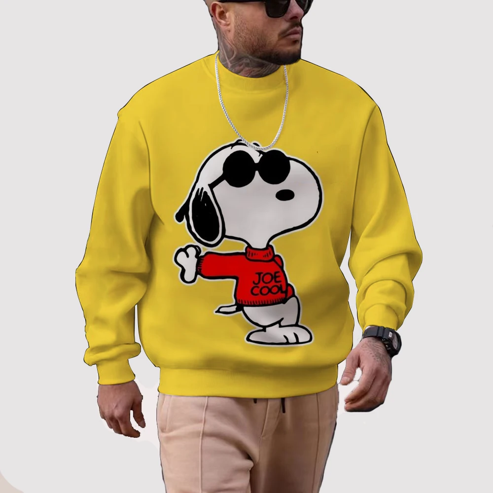 Snoopy Fun Printed Men's Hoodie Cartoon Women Oversized Sweatshirt Tops Autumn Winter Couple Pullover Kid Girl Boy Hoodie