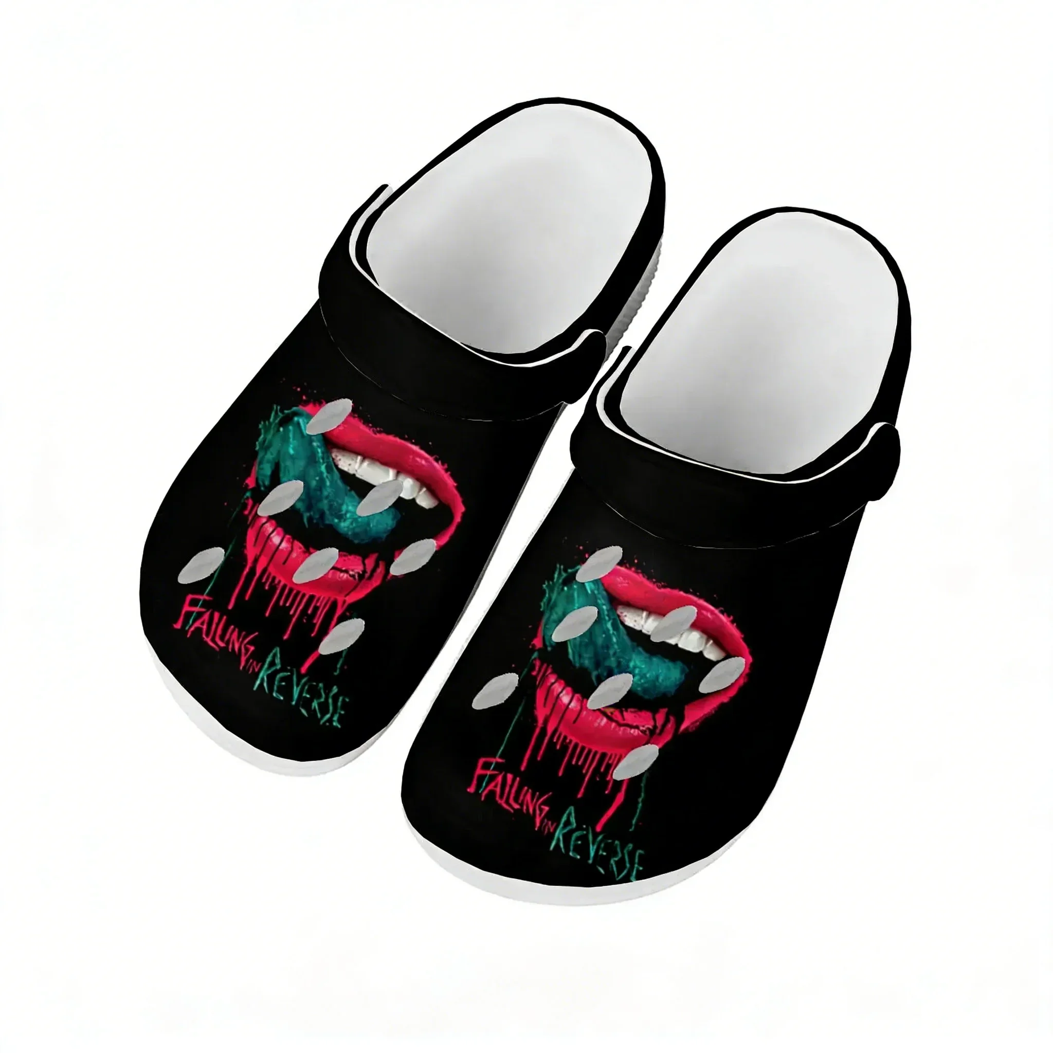 Falling in Reverse Sandals Men Women Teenager Fashion Water Shoes Rock Band Garden Breathable Comfort Beach Clog Custom Slippers - view 4